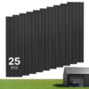 VEVOR 25er Trapezblech Set, 1540 x 426 mm Lackiertes Dachblech aus Verzinktem Stahl, Schwarz