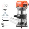 VEVOR Oberfräse, 710 W, Kantenfräse mit Fester Basis & Staubabsaugung, Fräsmaschine für Holzbearbeitung