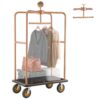 VEVOR Hotelgepäckwagen aus Edelstahl, 544,31 kg Belastbarer Kofferwagen mit 8 Zoll Gummirädern, Roségold