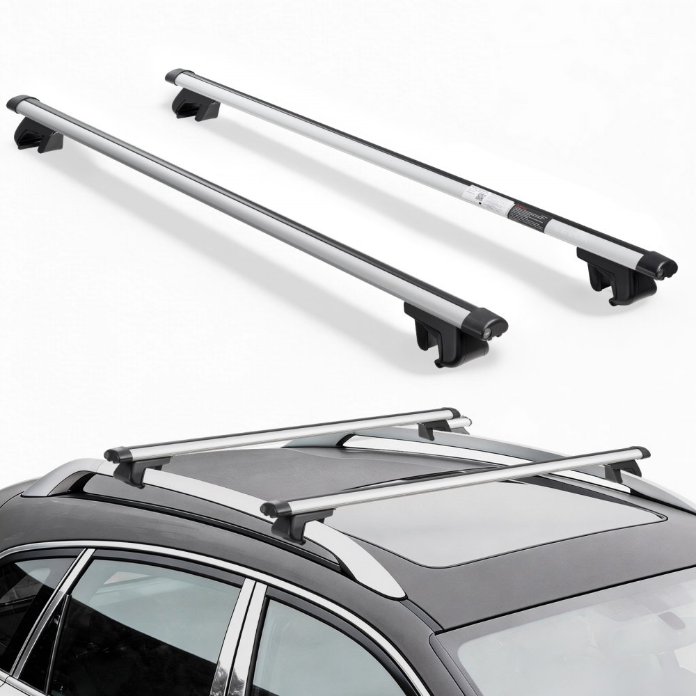 VEVOR 2 x Dachgepäckträger Dachquerträger mit 100 kg Tragkraft, 220–1060 mm Relingabstand, Dachträger