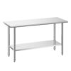 VEVOR Gasto Arbeitstisch 1524 x 610 x 864 mm Edelstahltisch mit 2 Ebenen