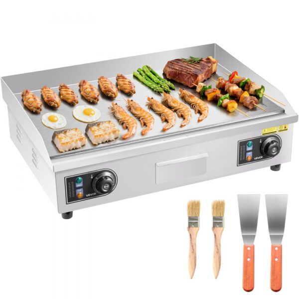 VEVOR Elektro-Grillplatte 4000 W 655 x 400mm Grillbereich, Ohne Stecker