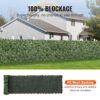 VEVOR Sichtschutzzaun 990x5020mm künstlicher grüner Wandschirm Efeuzaun mit Netzgeweberückseite – Bild 3