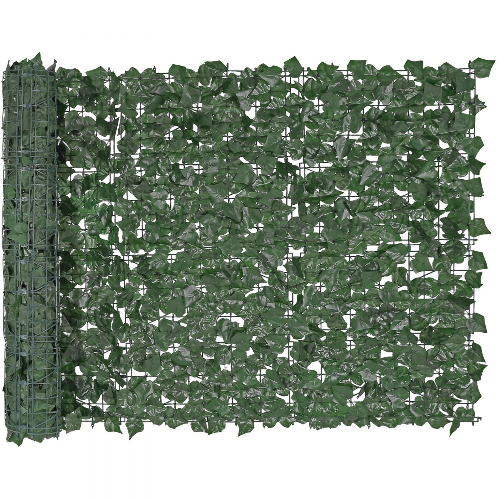 VEVOR Sichtschutzzaun Efeu, 99x249cm, künstlicher grüner Wandschirm, künstliche Hecken mit Weinblättern
