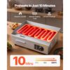 VEVOR Gewerbliche Elektrische Grillplatte 3200 W, Tischgrillplatte 535x300 mm Grillfläche, halb Gerillt – Bild 3