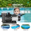 VEVOR 2 PS Aufstellpoolpumpe, 220 V-240 V, 1450/2860 U/min Doppelgeschwindigkeitspumpe 1800 W – Bild 4