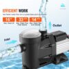 VEVOR 2 PS Aufstellpoolpumpe, 220 V-240 V, 1450/2860 U/min Doppelgeschwindigkeitspumpe 1800 W – Bild 5