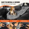 VEVOR Hundeautositz, ansteckbarer Sicherheitsleine, Hundeautobett für kleine und mittelgroße Hunde bis 18 kg – Bild 4