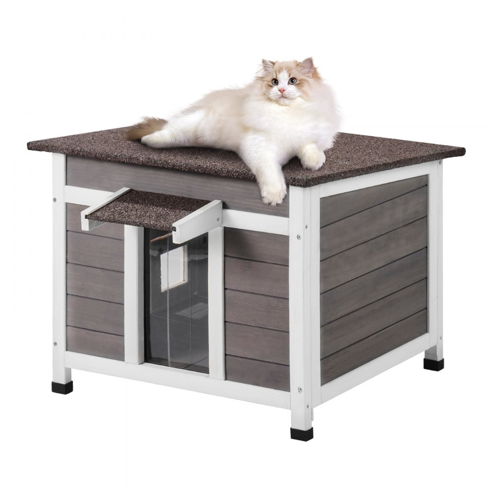 VEVOR Katzenhaus für draußen, Unterschlupf für Wildkatzen für mehrere Katzen, 61 x 53 x 46 cm (L x B x H)