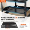 VEVOR 2 STK. 1U Server-Rack-Regal, 10"/254 mm Tiefe, 50 lbs maximale Tragkraft – Bild 2