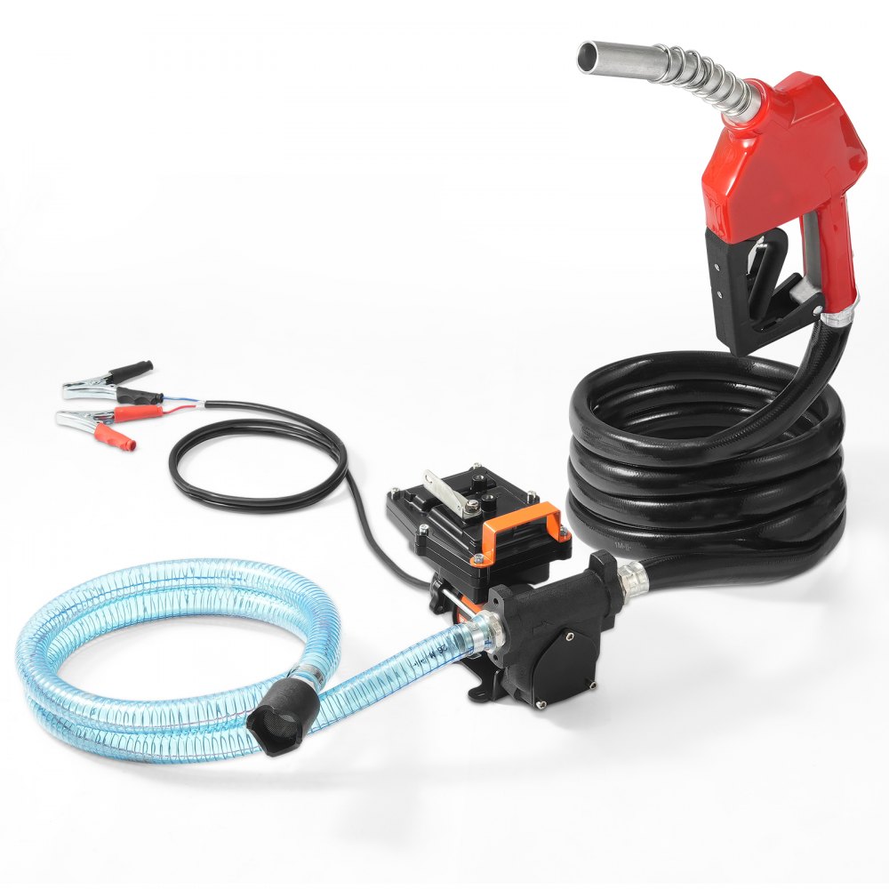 VEVOR Dieselpumpe, 12 V DC, 15 GPM, 1/4 PS, Einlass- & Auslassschlauch für Benzin
