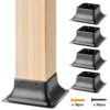 VEVOR 4er-Set Aufschraubhülse 153 x 153 x 62 mm Pfostenträger Kohlenstoffstahl Pfostenschuh Pfosten