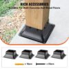 VEVOR 4er-Set Aufschraubhülse 153 x 153 x 62 mm Pfostenträger Kohlenstoffstahl Pfostenschuh Pfosten – Bild 5