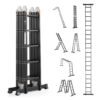 VEVOR Mehrzweckleiter, 7-in-1-Multifunktionsleiter, 5-Stufen-Teleskopleiter