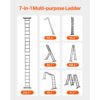 VEVOR Mehrzweckleiter, 7-in-1-Multifunktionsleiter, 5-Stufen-Teleskopleiter – Bild 2