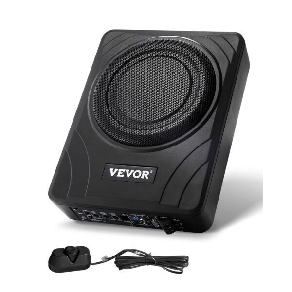 VEVOR Untersitz Auto Subwoofer 300 W schlanker Auto Subwoofer mit Stromversorgung
