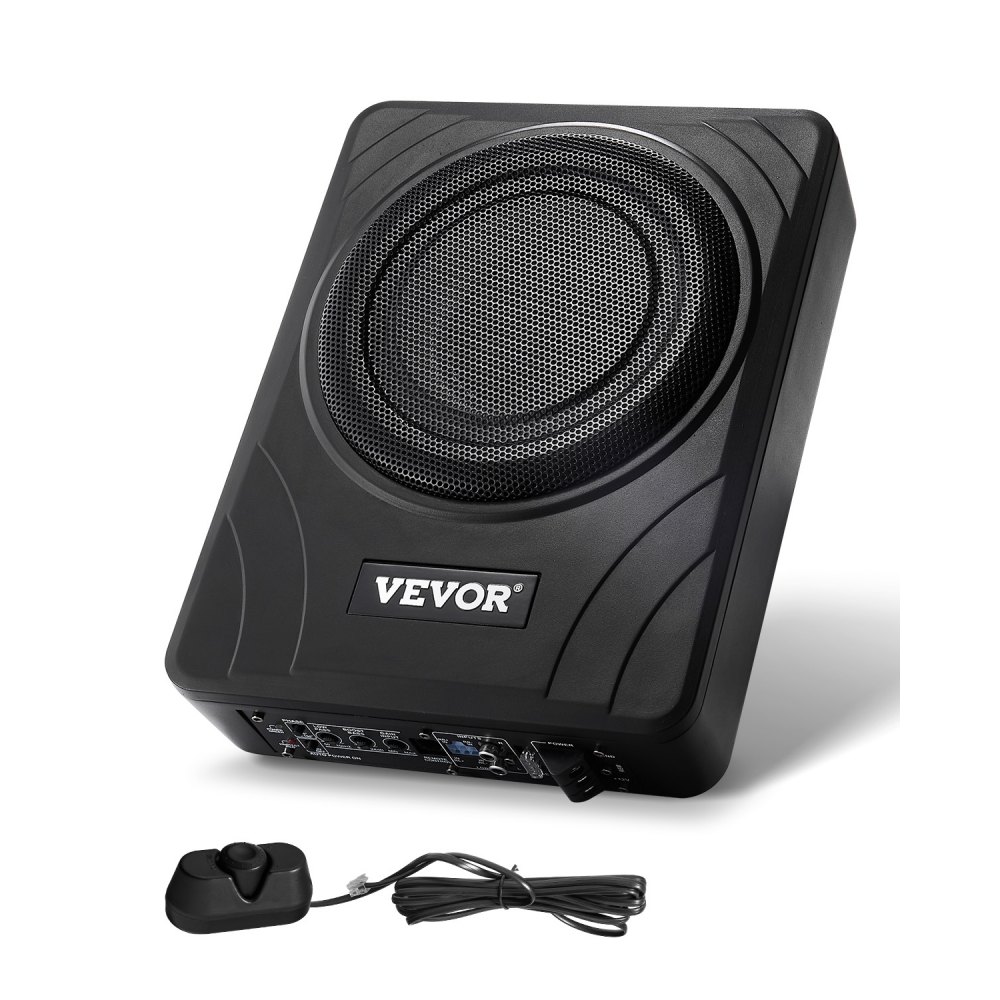 VEVOR Untersitz Auto Subwoofer 300 W schlanker Auto Subwoofer mit Stromversorgung