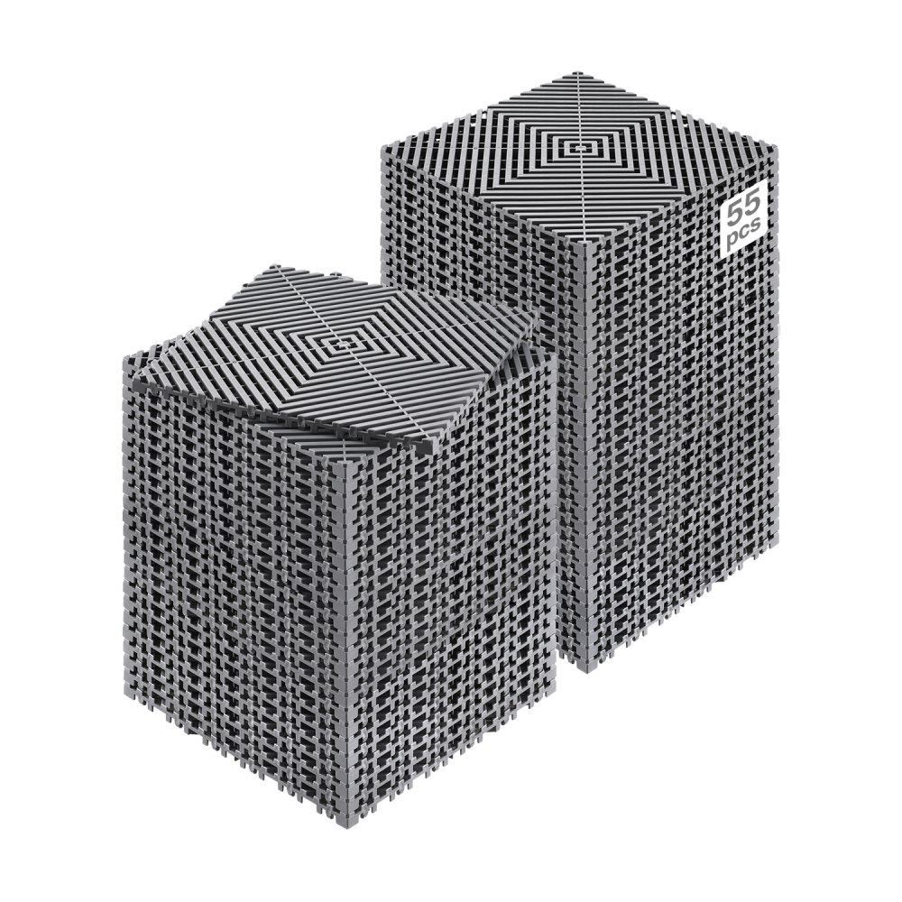 VEVOR ineinandergreifende Drainagematte Duschmatte 31 x 31 cm modulares ineinandergreifende Bodenmatten