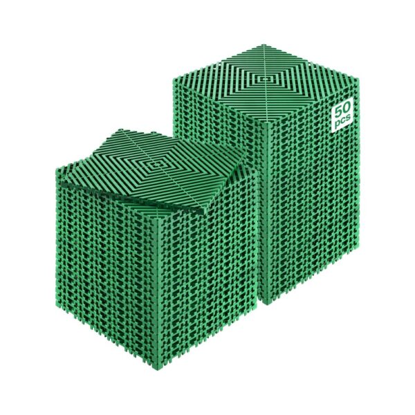 VEVOR ineinandergreifende Drainagematte Duschmatte 31 x 31 cm modulares ineinandergreifende Bodenmatten