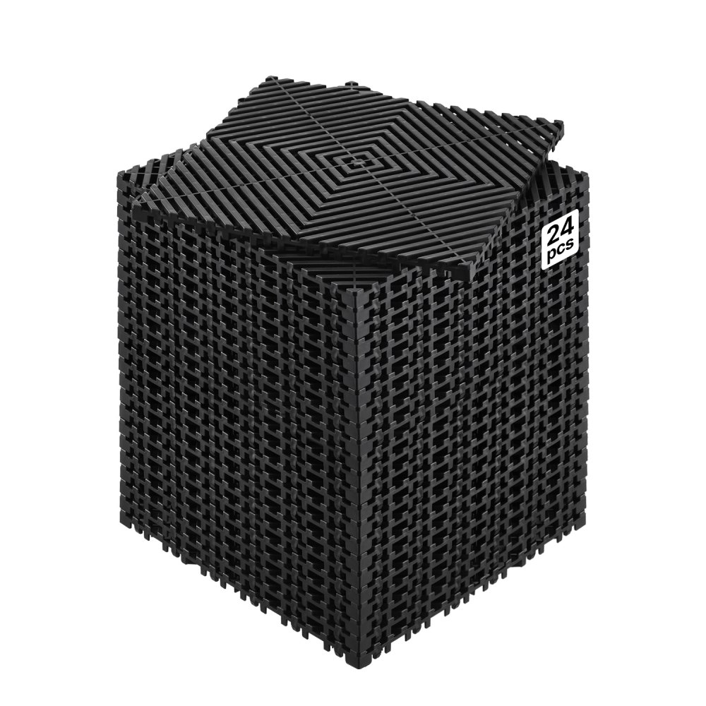 VEVOR ineinandergreifende Drainagematte Duschmatte 31 x 31 cm modulares ineinandergreifende Bodenmatten