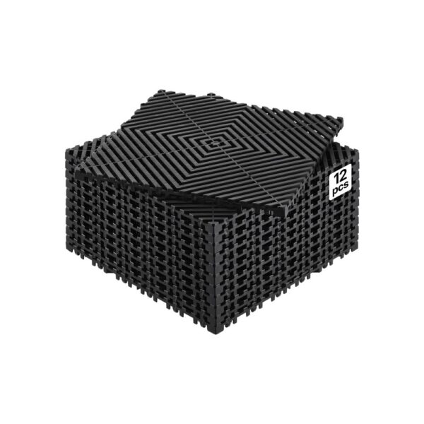 VEVOR ineinandergreifende Drainagematte 31 x 31 cm modulares ineinandergreifende Matten, für Garage Garten