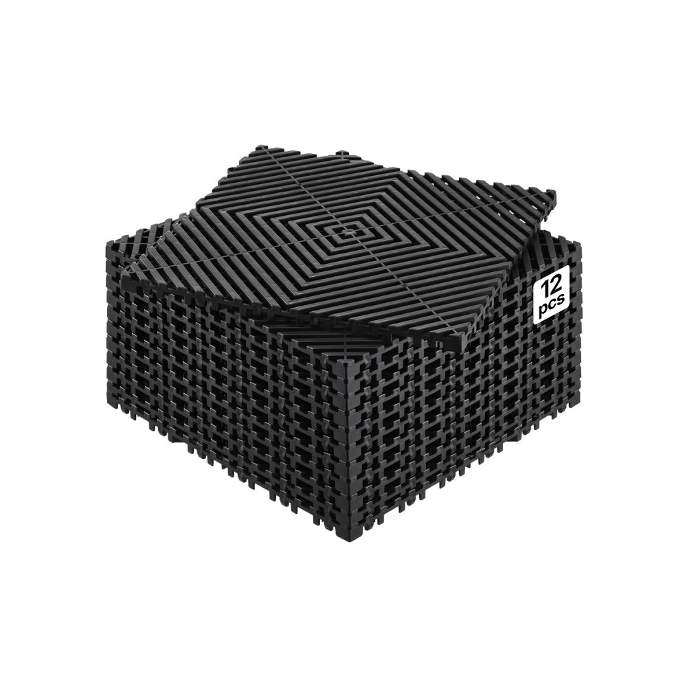 VEVOR ineinandergreifende Drainagematte 31 x 31 cm modulares ineinandergreifende Matten, für Garage Garten