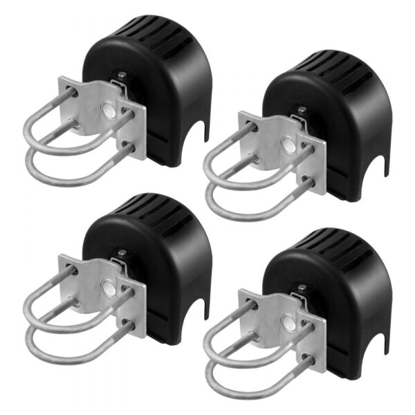 VEVOR Schiebetor-Set, Schiebetorrollen 4-Schienen-Räder mit Abdeckung, Hochleistungs-Gleitrolle