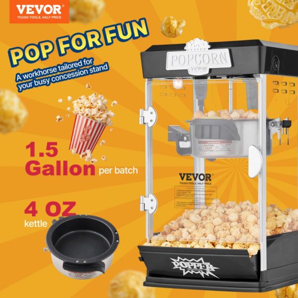 VEVOR Popcornmaschine Popcornautomat Popcorngerät 480 W Popcornmaschine – Bild 2