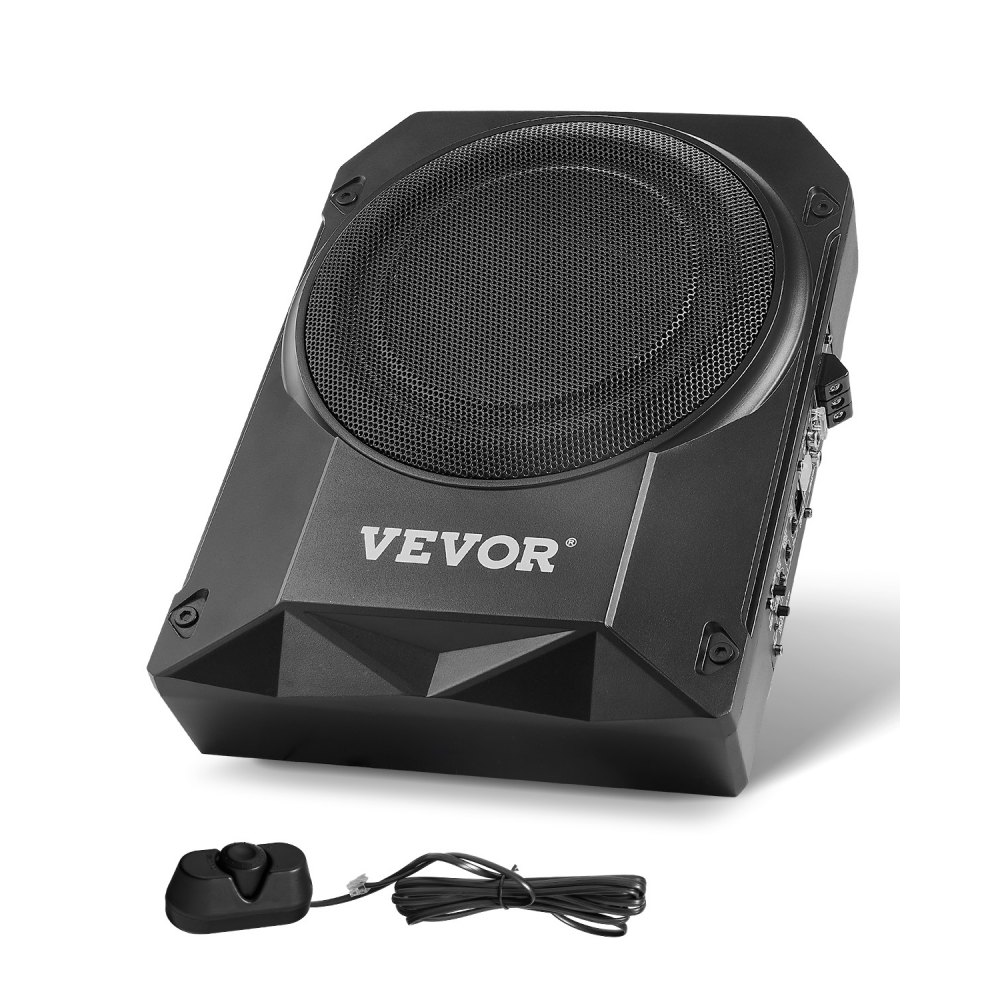 VEVOR Untersitz Auto Subwoofer 400 W 254 mm schlanker Auto Subwoofer mit Stromversorgung