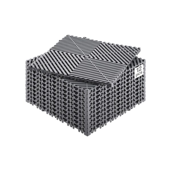 VEVOR ineinandergreifende Drainagematte 31 x 31 cm modulares ineinandergreifende Matten, für Garage Garten
