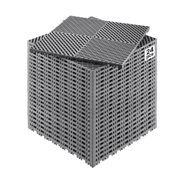 VEVOR ineinandergreifende Drainagematte, 15,7 x 15,7 Zoll, 24-teiliges Spleiß-Drainagematten
