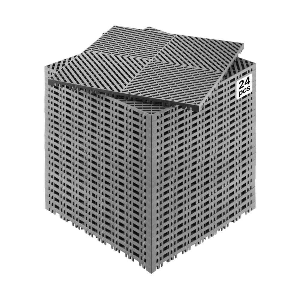 VEVOR ineinandergreifende Drainagematte, 15,7 x 15,7 Zoll, 24-teiliges Spleiß-Drainagematten