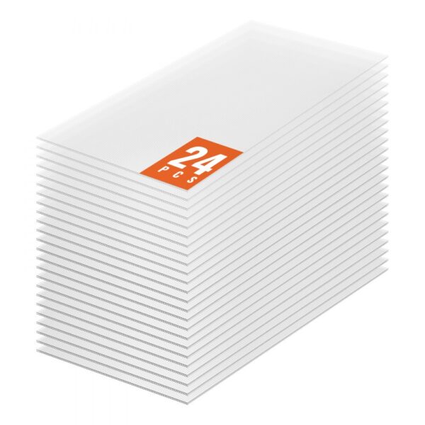 VEVOR 24er-Set Gewächshausplatten aus Polycarbonat, 1210 x 605 x 4 mm Stegplatten, schlagfeste