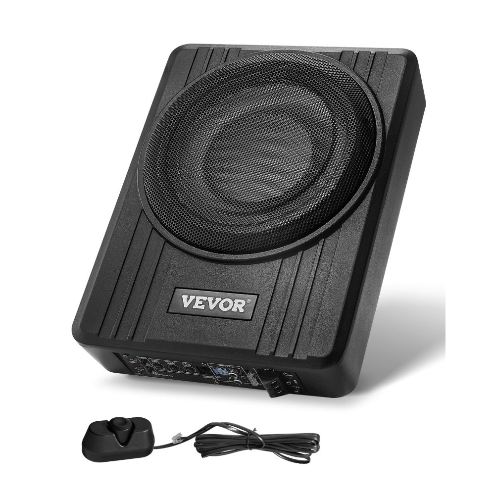 VEVOR Untersitz Auto Subwoofer 300 W 254 mm schlanker Auto Subwoofer mit Stromversorgung