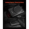 VEVOR Untersitz Auto Subwoofer 400 W 203 mm schlanker Auto Subwoofer mit Stromversorgung – Bild 2