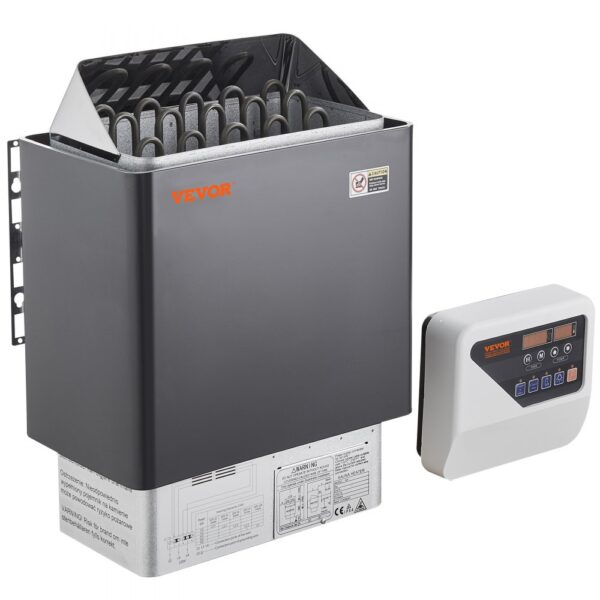 VEVOR Saunaofen, 8 kW, 400 V 3N tragbare Saunaheizung für drinnen & draußen mit 3-Stunden-Timer