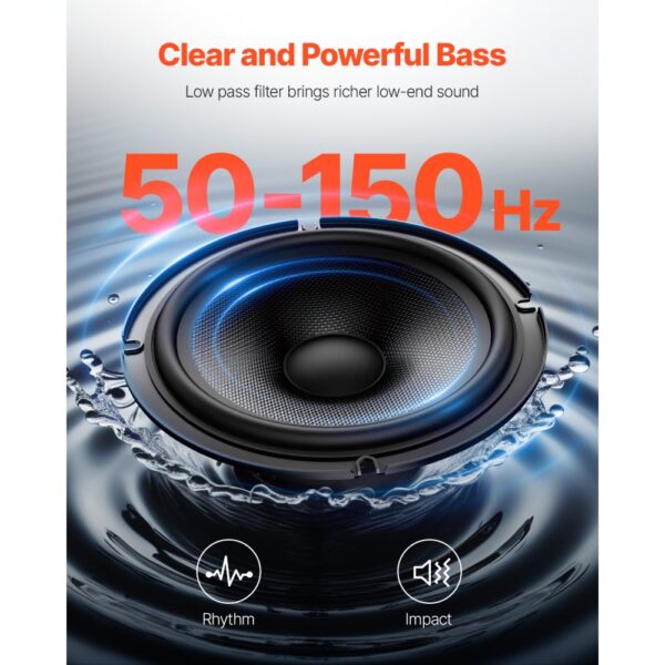 VEVOR Untersitz Auto Subwoofer 440 W 254 mm schlanker unter dem Sitz Subsystem mit eingebautem Verstärker – Bild 4 VEVOR Untersitz Auto Subwoofer 440 W 254 mm schlanker unter dem Sitz Subsystem mit eingebautem Verstärker – Bild 4
