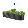 VEVOR Hochbeet Metall 2000x600x420 mm, Pflanzbeet, Pflanzkasten mit offenem Boden & abgerundeten Kanten