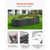 VEVOR Hochbeet Metall 2000x600x420 mm, Pflanzbeet, Pflanzkasten mit offenem Boden & abgerundeten Kanten – Bild 3
