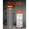 VEVOR Mehrzweckleiter, 7-in-1-Multifunktionsleiter, 3-stufige verstellbare Teleskopleiter – Bild 5