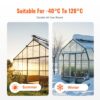 VEVOR 15er-Set Gewächshausplatten aus Polycarbonat, 1210 x 605 x 6 mm Stegplatten, schlagfeste – Bild 4