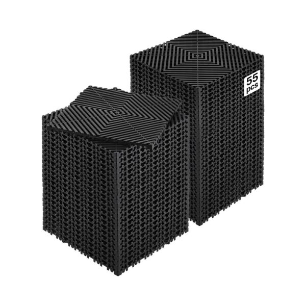 VEVOR ineinandergreifende Drainagematte Duschmatte 31 x 31 cm modulares ineinandergreifende Bodenmatten
