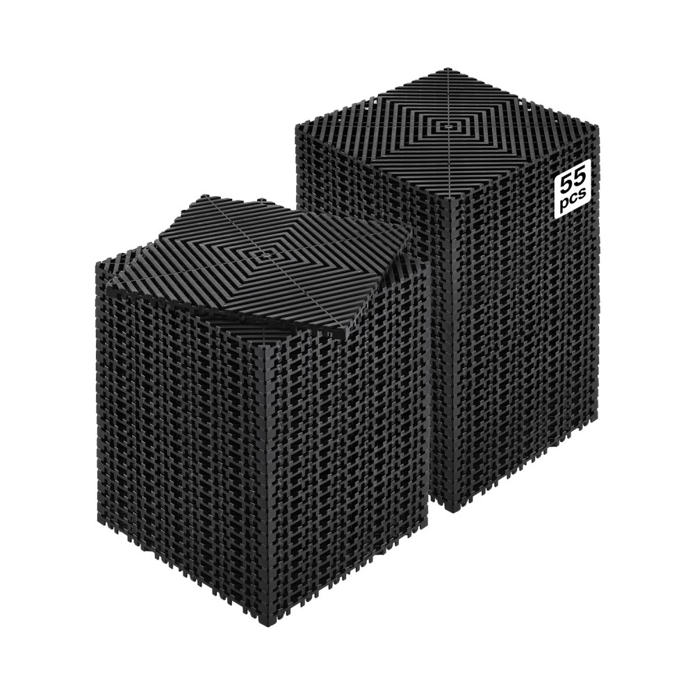 VEVOR ineinandergreifende Drainagematte Duschmatte 31 x 31 cm modulares ineinandergreifende Bodenmatten