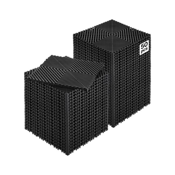 VEVOR Drainagematte Duschmatte 304,8x304,8mm modulares ineinandergreifende Bodenmatten