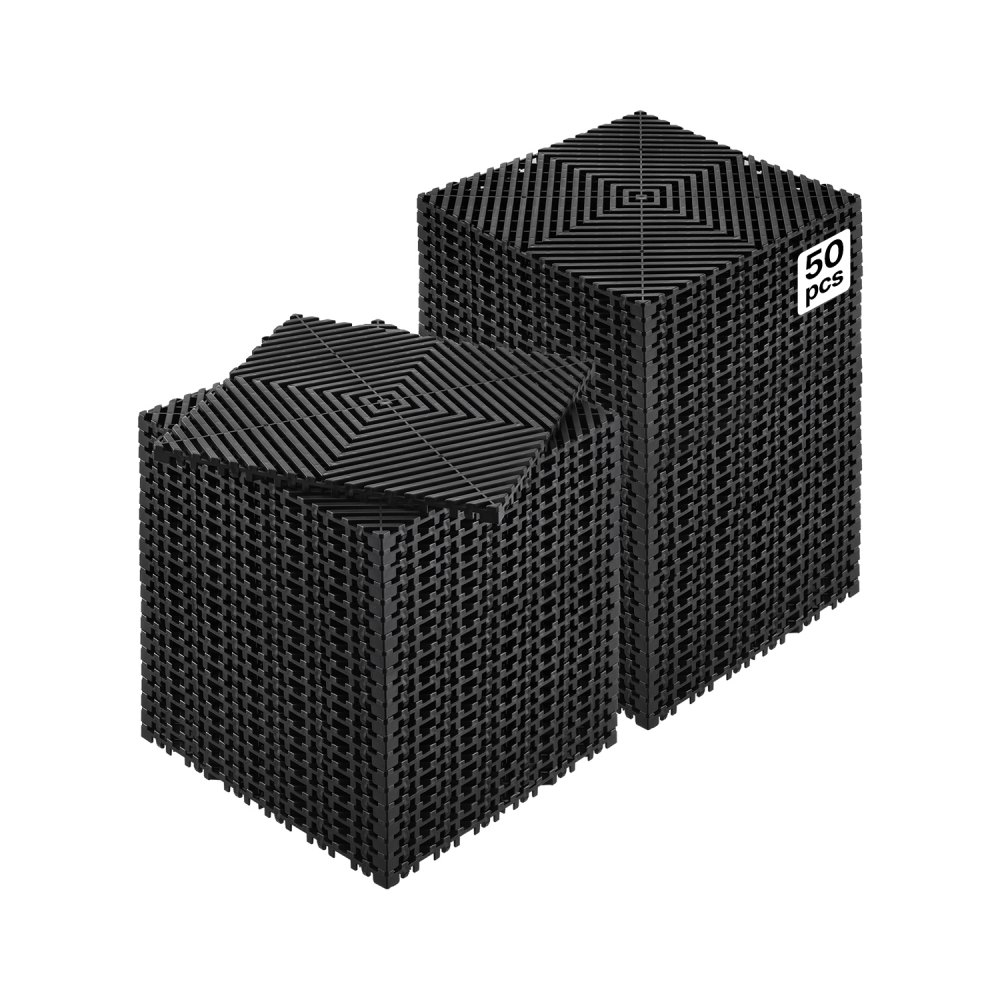 VEVOR Drainagematte Duschmatte 304,8x304,8mm modulares ineinandergreifende Bodenmatten