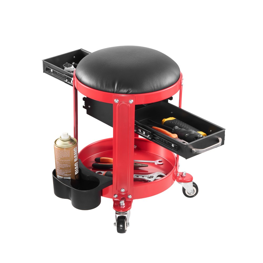 VEVOR rollbarer Werkstatthocker Werkstattsitz (136 kg belastbar) Garagensitz Arbeitshocker