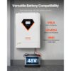 VEVOR Hybrid-Solarwechselrichter, 6kW, 48V DC auf 220/230V AC, mit integriertem 120A MPPT-Solarregler – Bild 5