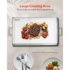 VEVOR Grillplatte Grillpfanne Edelstahl universelle rechteckige Platte (910 x 525 mm) mit flacher Oberseite – Bild 4
