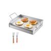 VEVOR Grillplatte Grillpfanne Edelstahl universelle rechteckige Platte (425x270mm) mit flacher Oberseite