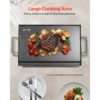 VEVOR Grillplatte Grillpfanne Karbonstahl universelle rechteckige Platte (605 x 360 mm) mit flacher Oberseite – Bild 4